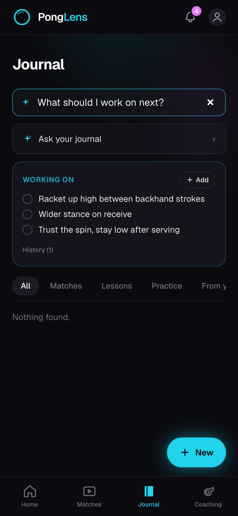 A journal question ready for Ask your journal on a phone