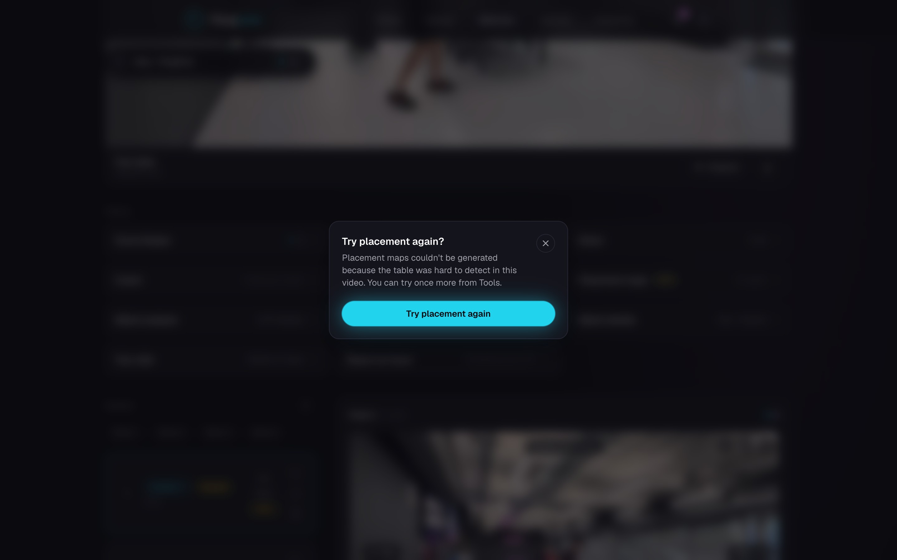 The one-time placement retry confirmation