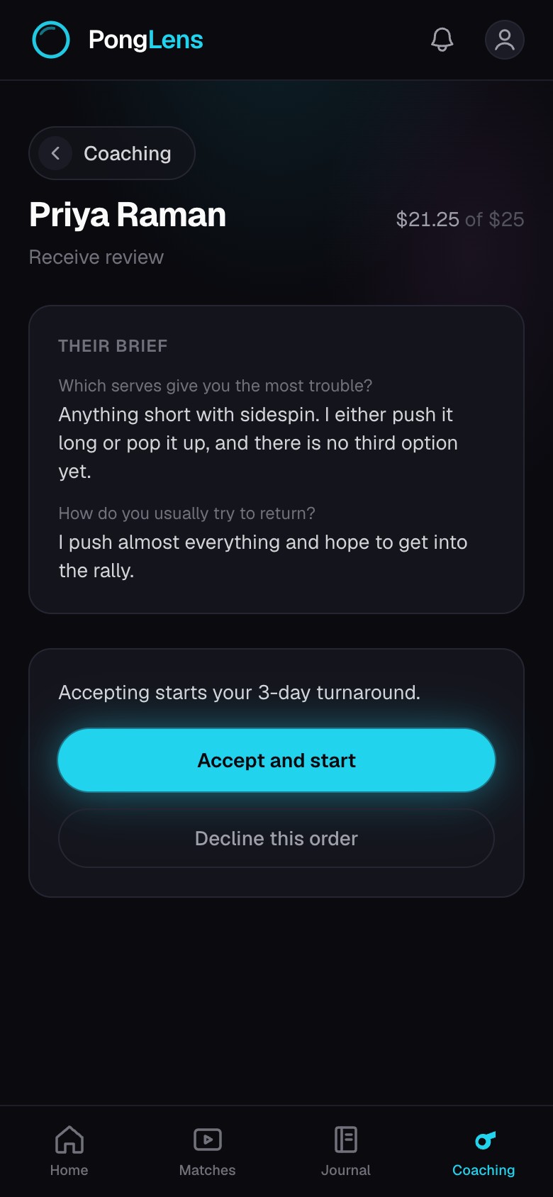 Receive and manage review orders