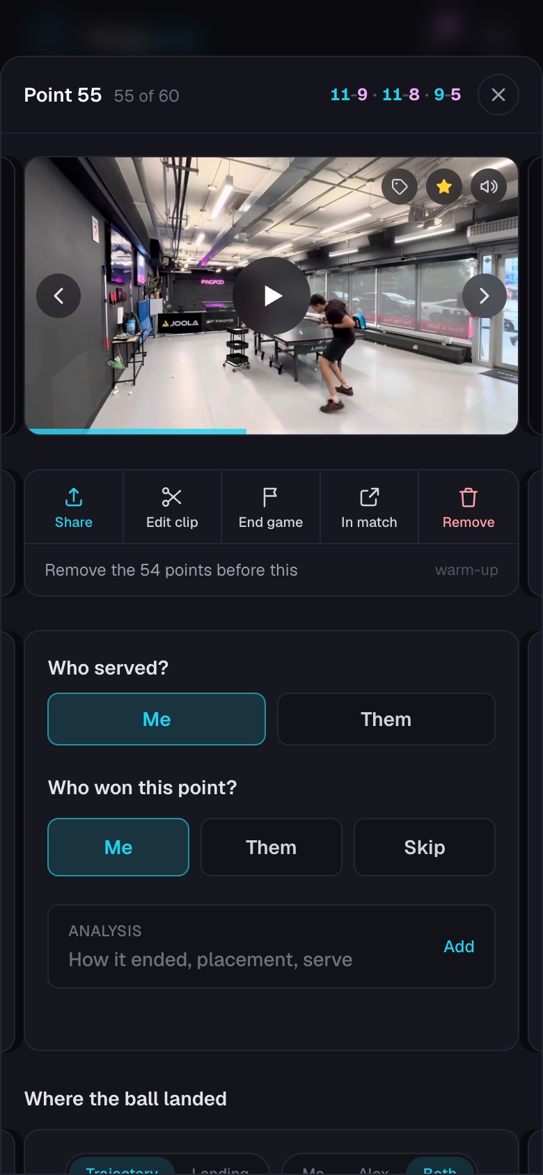 An individual point open on a phone
